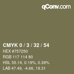 Color code: CMYK 0 / 3 / 32 / 54 | qconv.com