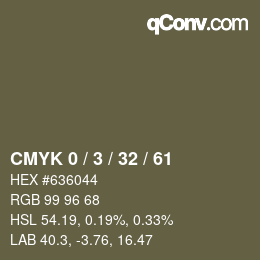 Color code: CMYK 0 / 3 / 32 / 61 | qconv.com