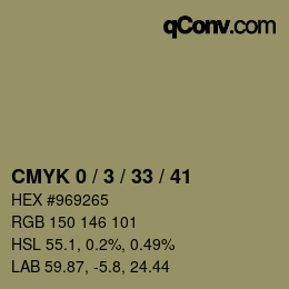 Código de color: CMYK 0 / 3 / 33 / 41 | qconv.com