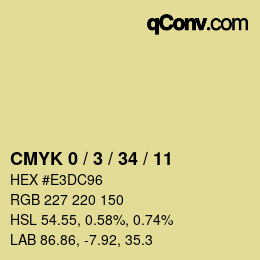 Color code: CMYK 0 / 3 / 34 / 11 | qconv.com