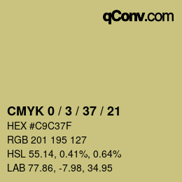 カラーコード: CMYK 0 / 3 / 37 / 21 | qconv.com
