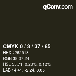颜色代码: CMYK 0 / 3 / 37 / 85 | qconv.com