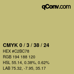 Color code: CMYK 0 / 3 / 38 / 24 | qconv.com