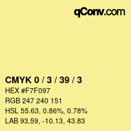 Color code: CMYK 0 / 3 / 39 / 3 | qconv.com