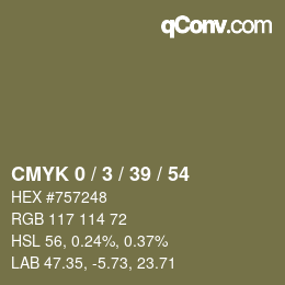 Color code: CMYK 0 / 3 / 39 / 54 | qconv.com