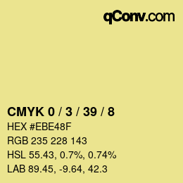 Color code: CMYK 0 / 3 / 39 / 8 | qconv.com