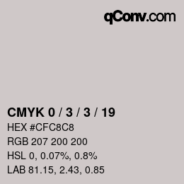 Color code: CMYK 0 / 3 / 3 / 19 | qconv.com