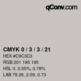 Color code: CMYK 0 / 3 / 3 / 21 | qconv.com