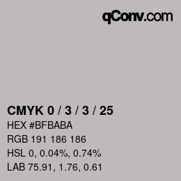 Color code: CMYK 0 / 3 / 3 / 25 | qconv.com