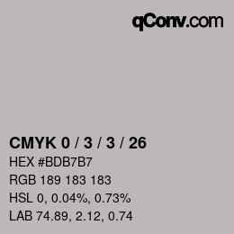 Color code: CMYK 0 / 3 / 3 / 26 | qconv.com