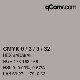 Color code: CMYK 0 / 3 / 3 / 32 | qconv.com