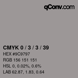 Color code: CMYK 0 / 3 / 3 / 39 | qconv.com