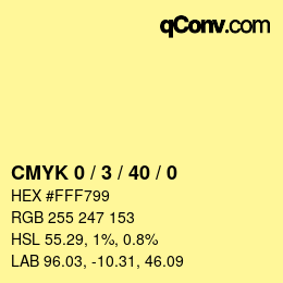 Color code: CMYK 0 / 3 / 40 / 0 | qconv.com