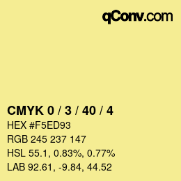 Color code: CMYK 0 / 3 / 40 / 4 | qconv.com