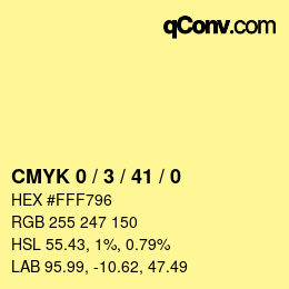 Color code: CMYK 0 / 3 / 41 / 0 | qconv.com