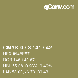 Color code: CMYK 0 / 3 / 41 / 42 | qconv.com