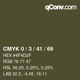 Color code: CMYK 0 / 3 / 41 / 69 | qconv.com