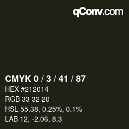 Color code: CMYK 0 / 3 / 41 / 87 | qconv.com