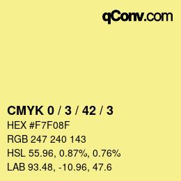 Color code: CMYK 0 / 3 / 42 / 3 | qconv.com