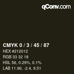 颜色代码: CMYK 0 / 3 / 45 / 87 | qconv.com