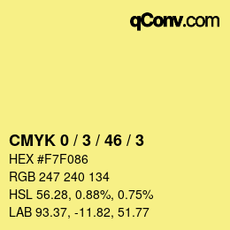 Color code: CMYK 0 / 3 / 46 / 3 | qconv.com