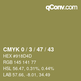 Color code: CMYK 0 / 3 / 47 / 43 | qconv.com