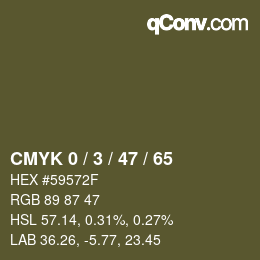 Color code: CMYK 0 / 3 / 47 / 65 | qconv.com