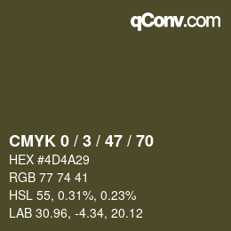 Color code: CMYK 0 / 3 / 47 / 70 | qconv.com