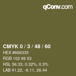Color code: CMYK 0 / 3 / 48 / 60 | qconv.com