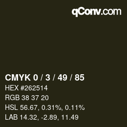 Color code: CMYK 0 / 3 / 49 / 85 | qconv.com