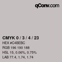 Color code: CMYK 0 / 3 / 4 / 23 | qconv.com