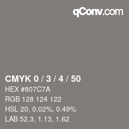 Color code: CMYK 0 / 3 / 4 / 50 | qconv.com