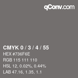 Color code: CMYK 0 / 3 / 4 / 55 | qconv.com