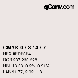 Farbcode: CMYK 0 / 3 / 4 / 7 | qconv.com