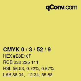 Color code: CMYK 0 / 3 / 52 / 9 | qconv.com