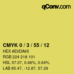 Color code: CMYK 0 / 3 / 55 / 12 | qconv.com