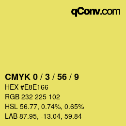 Color code: CMYK 0 / 3 / 56 / 9 | qconv.com