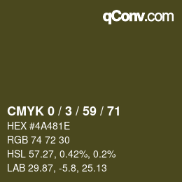 Color code: CMYK 0 / 3 / 59 / 71 | qconv.com