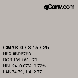 Código de color: CMYK 0 / 3 / 5 / 26 | qconv.com