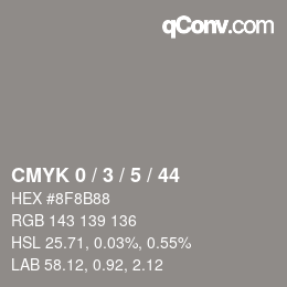 颜色代码: CMYK 0 / 3 / 5 / 44 | qconv.com