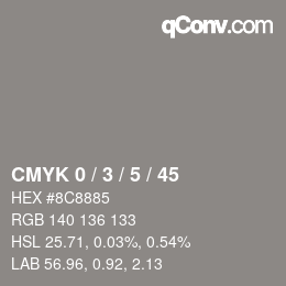 Color code: CMYK 0 / 3 / 5 / 45 | qconv.com