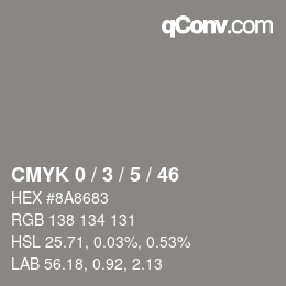 Color code: CMYK 0 / 3 / 5 / 46 | qconv.com