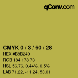 Color code: CMYK 0 / 3 / 60 / 28 | qconv.com