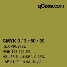 カラーコード: CMYK 0 / 3 / 60 / 39 | qconv.com