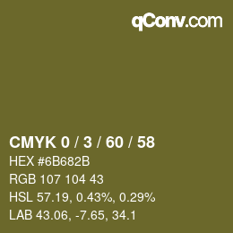 颜色代码: CMYK 0 / 3 / 60 / 58 | qconv.com