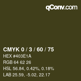 颜色代码: CMYK 0 / 3 / 60 / 75 | qconv.com