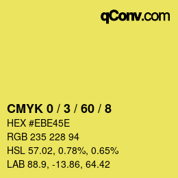 Color code: CMYK 0 / 3 / 60 / 8 | qconv.com