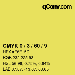 Color code: CMYK 0 / 3 / 60 / 9 | qconv.com