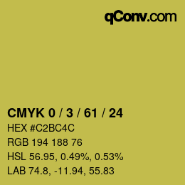 Color code: CMYK 0 / 3 / 61 / 24 | qconv.com