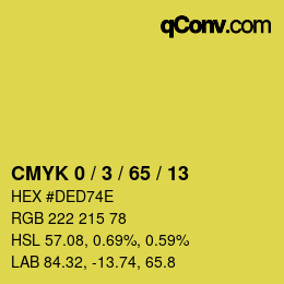 Color code: CMYK 0 / 3 / 65 / 13 | qconv.com